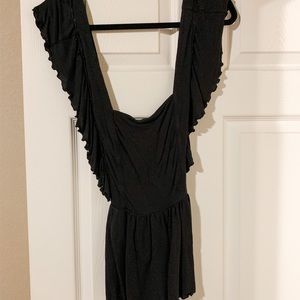 Cross back, ruffle tank, Size L